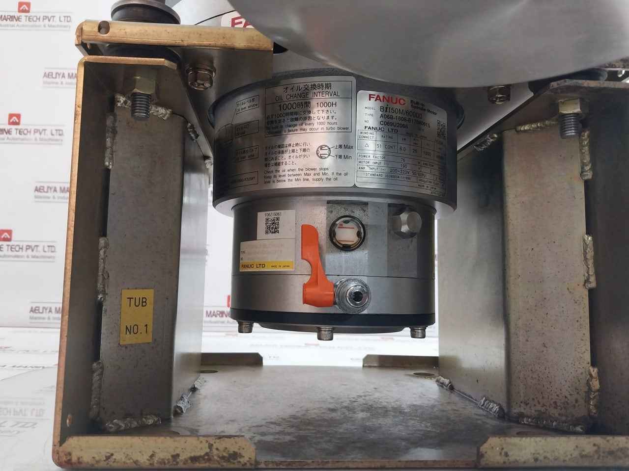 Fanuc Bii50M/60000 3-ph Turbo Blower W/ Built-in Spindle Motor 2 Pole 6.0 Kw 26A