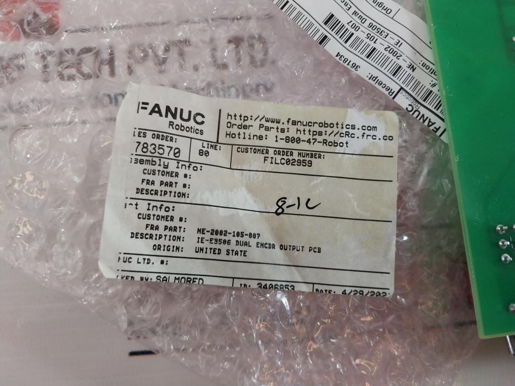Fanuc NE-2002-105-007 Dual Encoder Output Board 94V