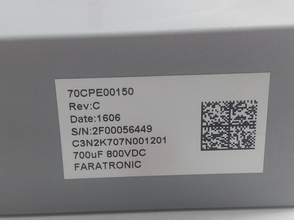 Faratronic 70Cpe00150 Vdc Capacitor Rev C