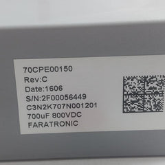 Faratronic 70Cpe00150 Vdc Capacitor Rev C