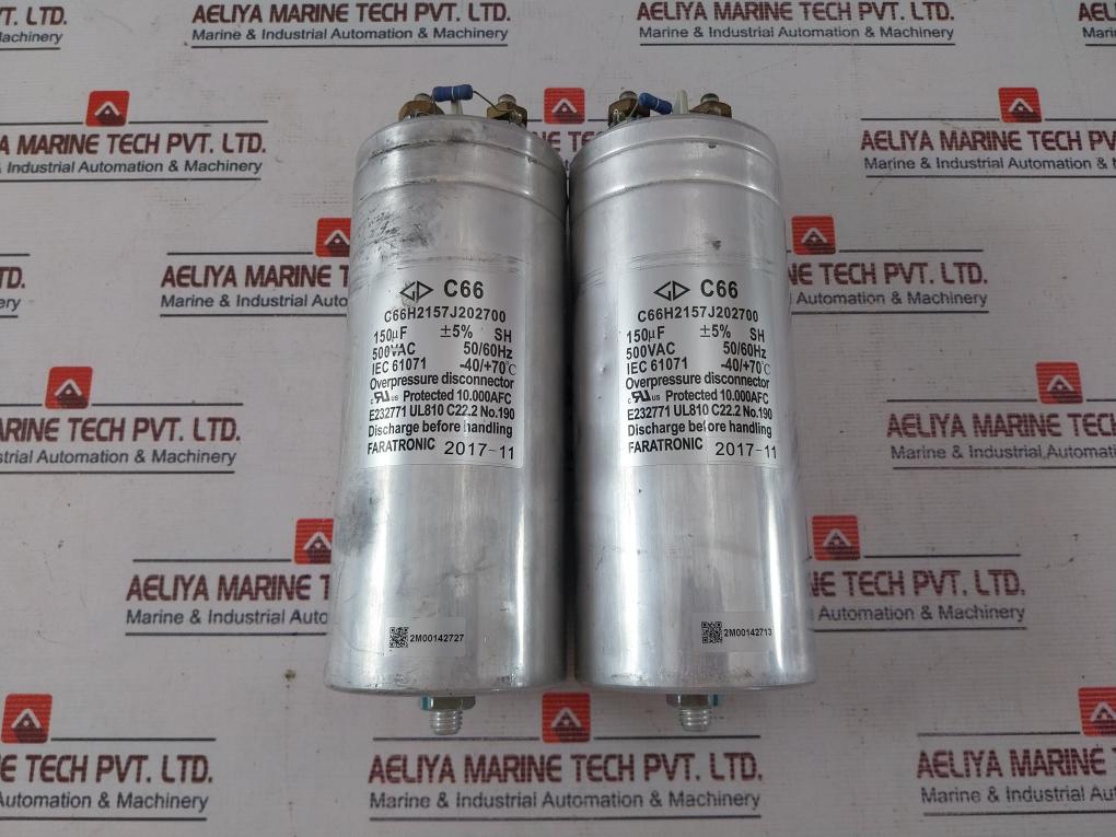 Faratronic C66H2157J202700 High Voltage Filter Capacitor 500Vac 50/60Hz Iec 61071