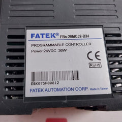 Fatek Fbs-20Mcj2-d24 Programmable Controller 24Vdc 36W 400Ma