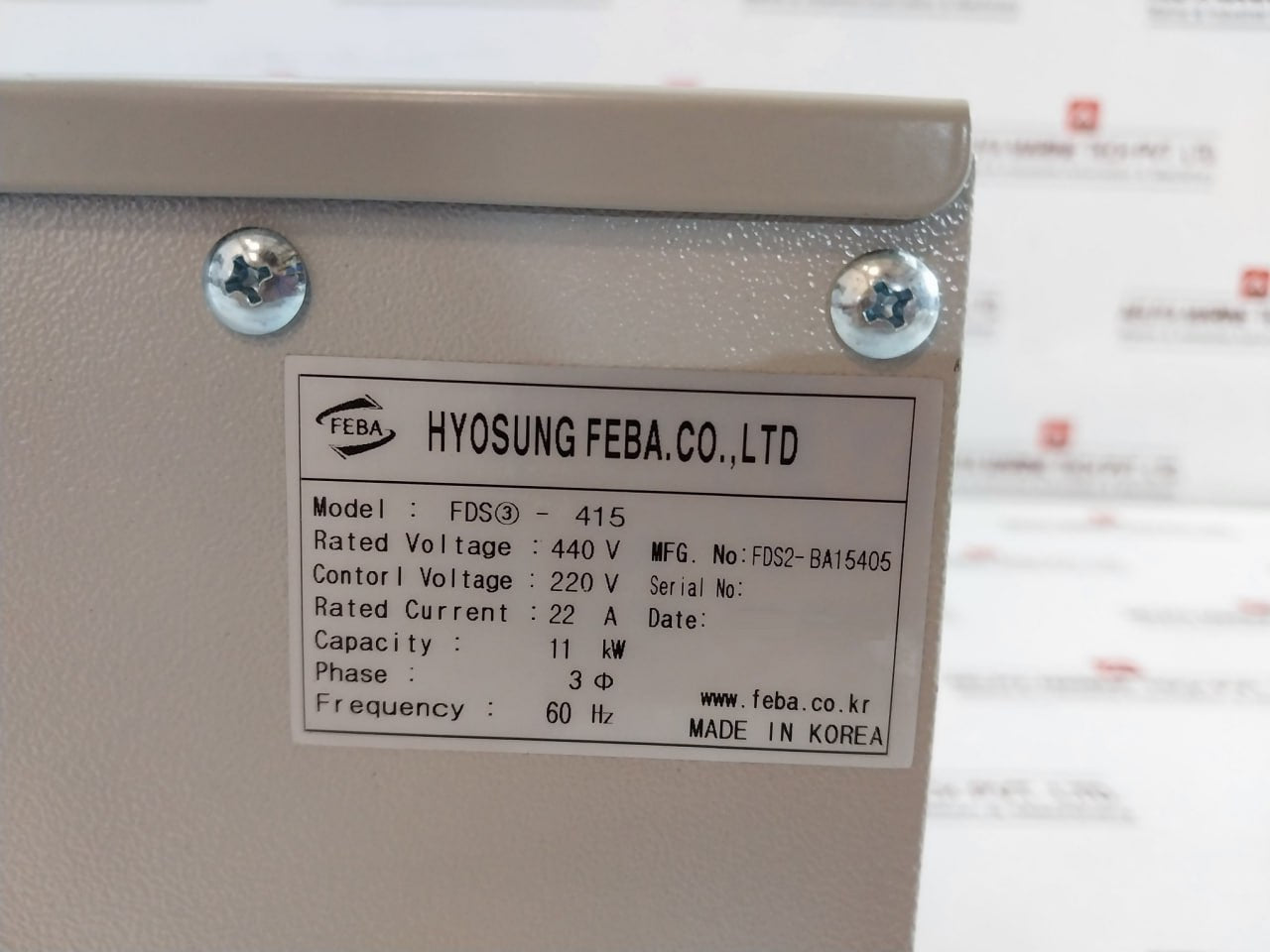 Feba Fds3-415 Smartcon Contactless Induction Motor Controller 220V 22A 60 Hz