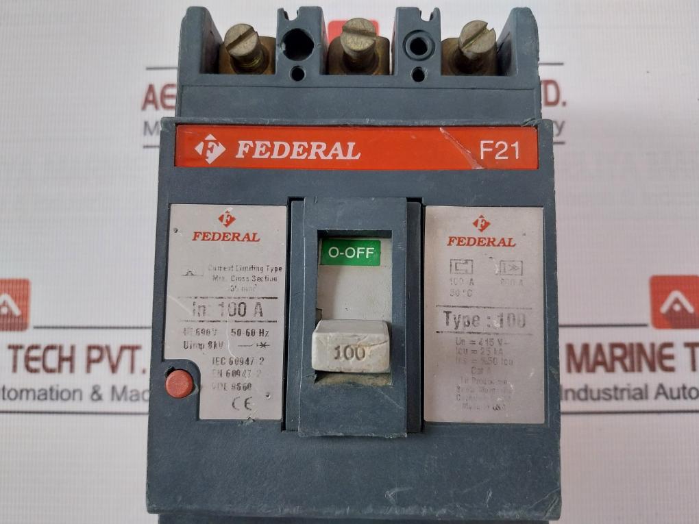 Federal F21 Circuit Breaker 690V 100A 50-60 Hz 8Kv