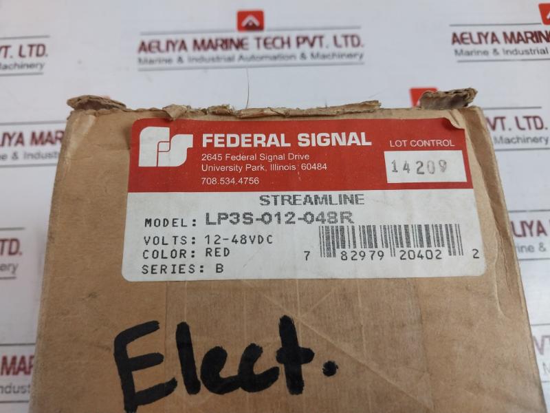 Federal Signal Lp3S-012-048R Low Profile Strobe Light Ip66 12-48 Vdc