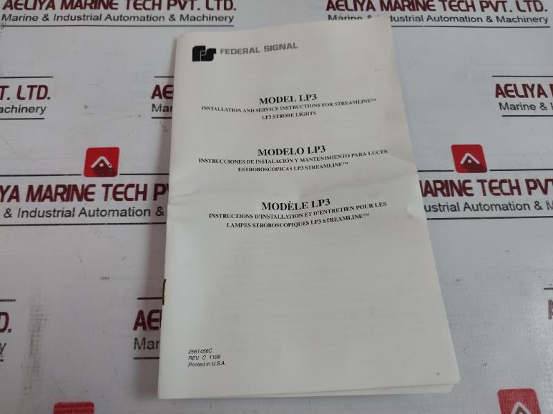 Federal Signal Lp3S-012-048R Low Profile Strobe Light Ip66 12-48 Vdc