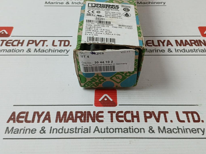 Feed Through Terminal Block Phoenix Contact Part No: Ut 4 (1 Box = 48 Pcs)