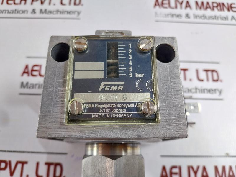 Fema Dcmv 6 Pressure Switch, 0.5-6 Bar, 16 Bar Max Ip54