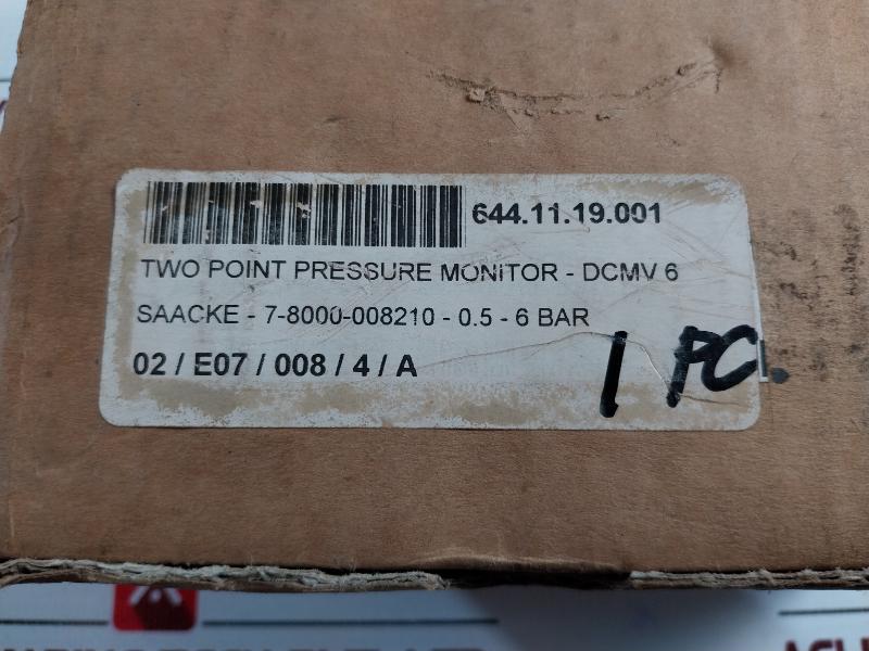 Fema Dcmv 6 Pressure Switch, 0.5-6 Bar, 16 Bar Max Ip54