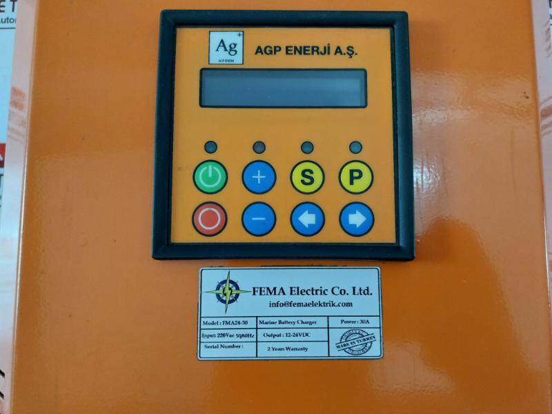 Fema Electric Fma24-30 Marine Battery Charger 220vac 50/60hz 30a