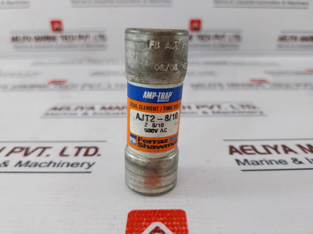 Lot of 6X Ferraz Shawmut AJT2-8/10 Time Delay Class J Fuse
