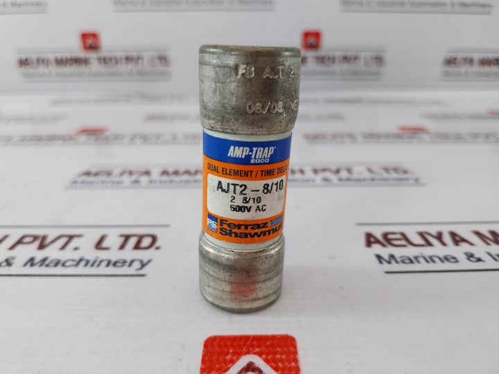 Lot of 6X Ferraz Shawmut AJT2-8/10 Time Delay Class J Fuse