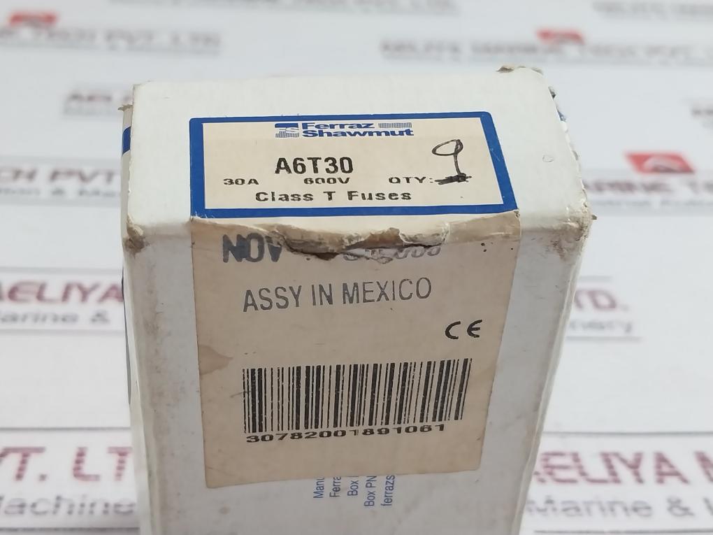 Ferraz Shawmut A6T30 Nc76-31 Current Limiting Fuse 30 Amp 600V