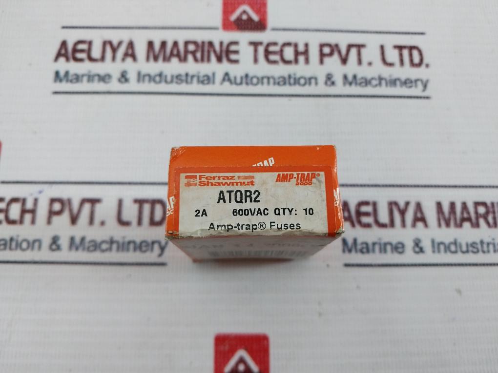 Lot of 10X Ferraz Shawmut ATQR2 Time Delay Fuse 2A 600Vac