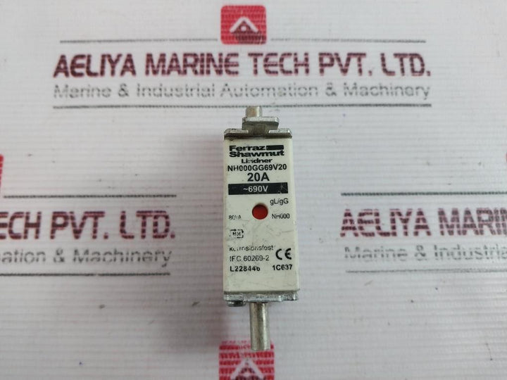 Ferraz Shawmut Nh000Gg69V20 Fuse 20A 690V 80Ka