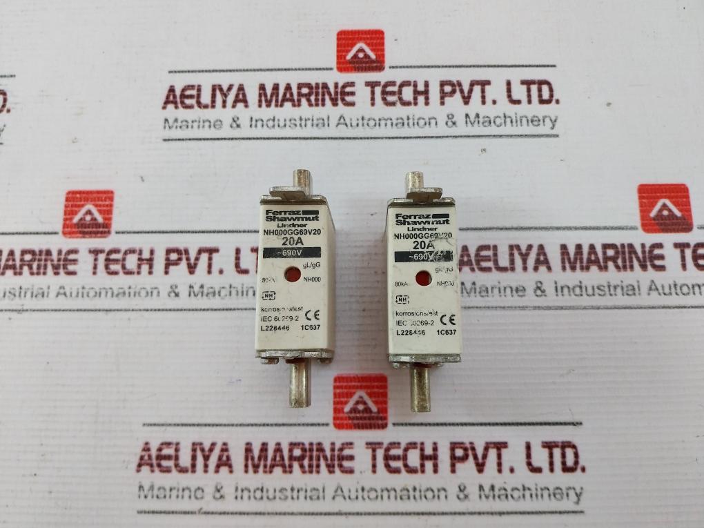 Ferraz Shawmut Nh000Gg69V20 Fuse 690V 20A Used