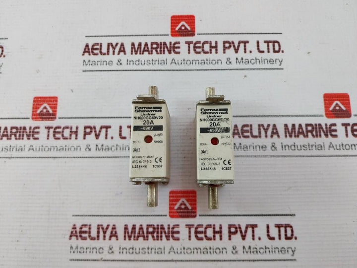 Ferraz Shawmut Nh000Gg69V20 Fuse 690V 20A Used