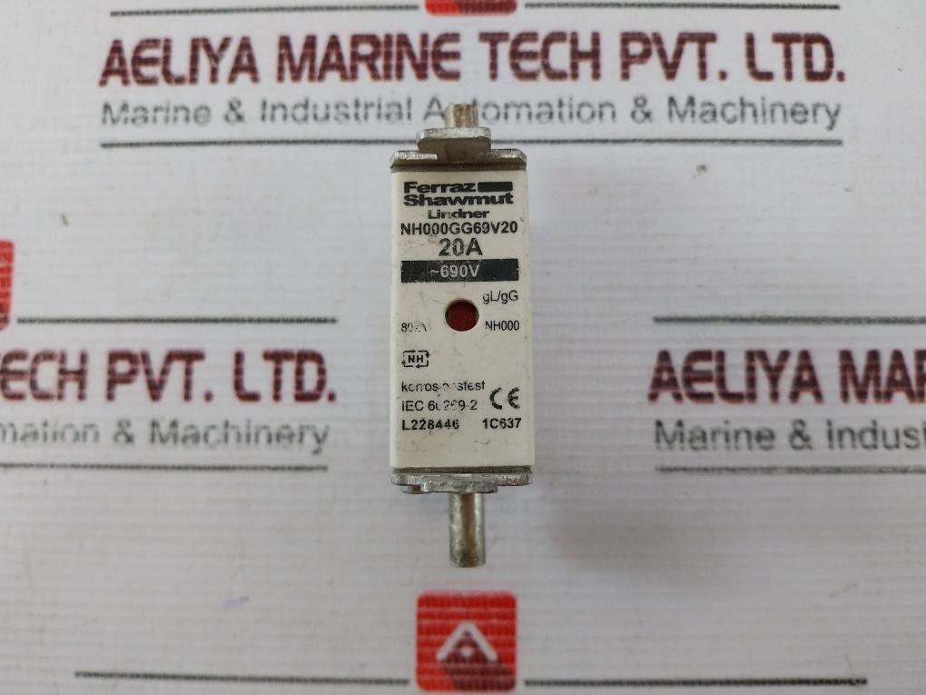 Ferraz Shawmut Nh000Gg69V20 Fuse 690V 20A Used