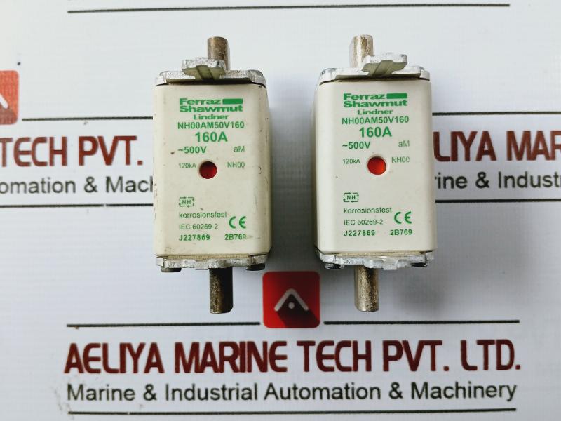 Ferraz Shawmut Nh00Am50V160 Din Nh Standard Fuse Korrosionsfest 120Ka Nh00