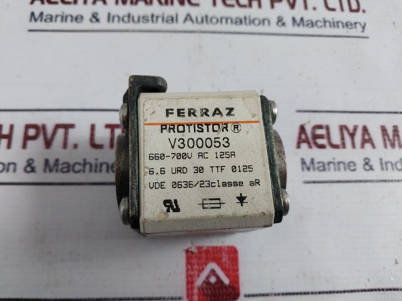 Ferraz V300053 Protistor Fuse 660-700v Ac 125a Vde 0636/23 Classe Ar