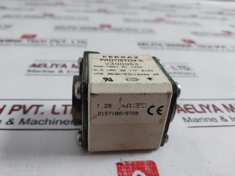 Ferraz V300053 Protistor Fuse 660-700v Ac 125a Vde 0636/23 Classe Ar