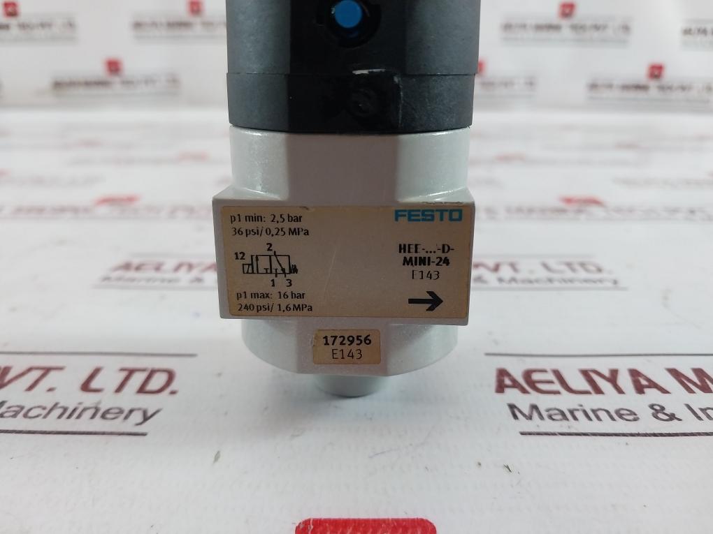 Festo 172956 On-off Valve 21.6-26.4V Dc 3W Ip00/Ip65