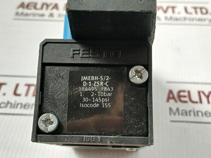 Festo Mseb-3-24 Dc 184495 F843 Pneumatic Solenoid Valve 20.4–26.4V Dc 2–10 Bar