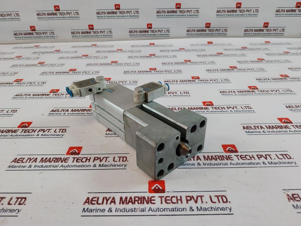 Festo Adn-40-50-a-p-a Compact Cylinder W/ Vfof-le-bah-g18-q6 Flow Control Valve