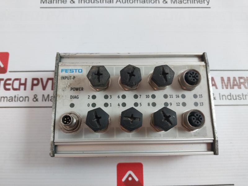 Festo Cp-e16-m12X2-5Pol Input-p Module 175561 Nd07 Hw:01.00 -5 C Ta 50 C