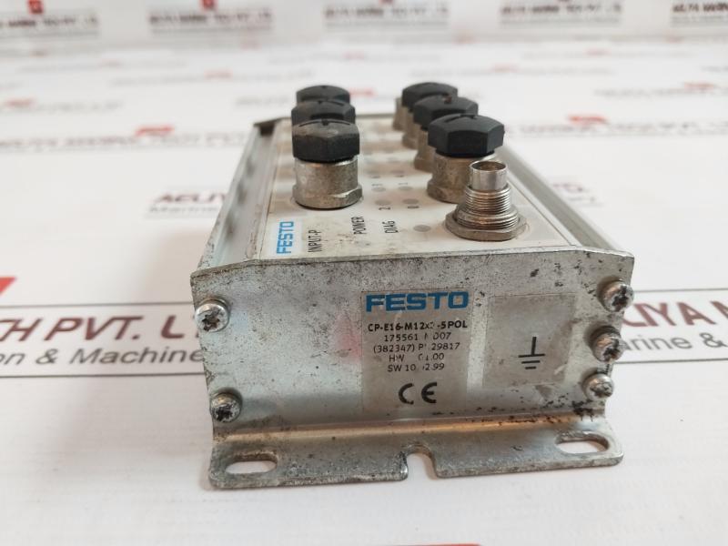 Festo Cp-e16-m12X2-5Pol Input-p Module 175561 Nd07 Hw:01.00 -5 C Ta 50 C