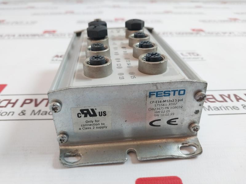 Festo Cp-e16-m12X2 5 Pol Input-p Module 175561 X107 Ip65 80 C