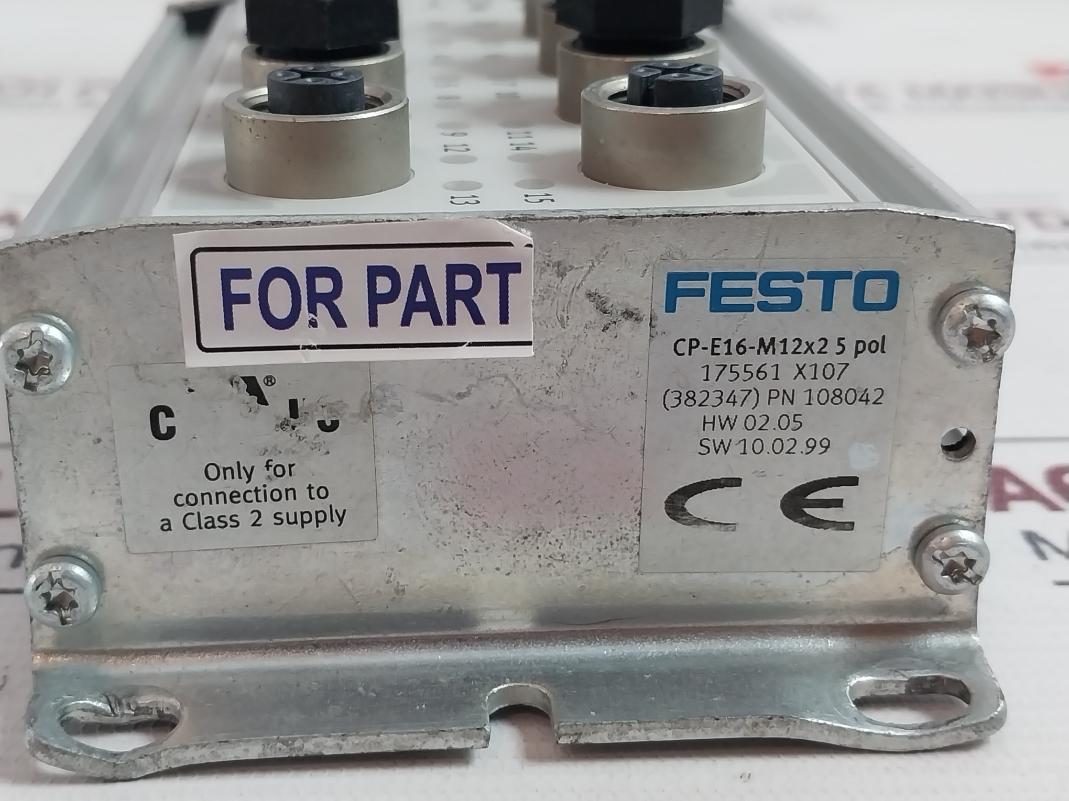 Festo Cp-e16-m12X2 5 Pol Input Module Hw02.05 T 80C Ip65 (Not Working)