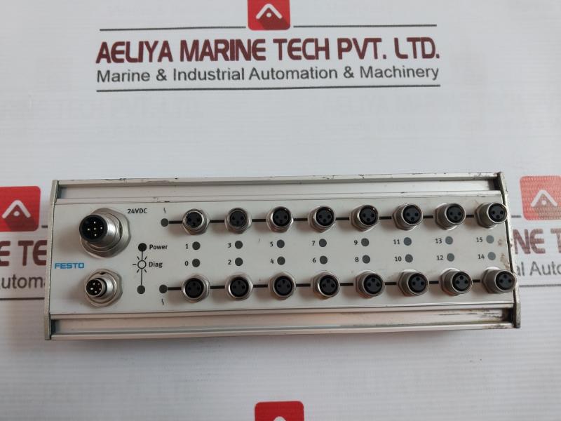 Festo Cp-e16-m8-z Input Module Ip65 T 80C 24Vdc Pn 12816