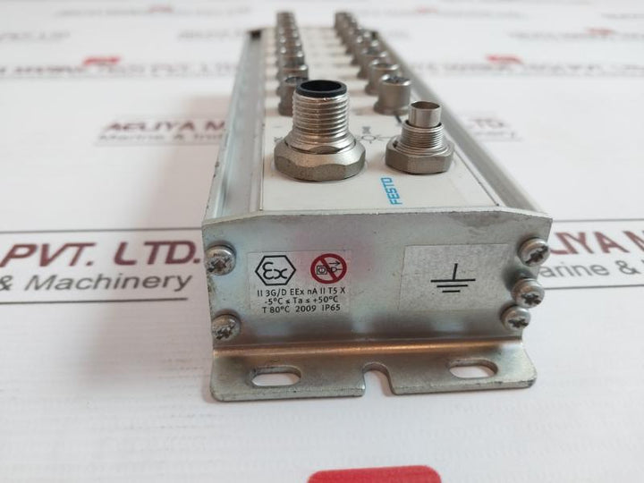 Festo Cp-e16-m8-z Input Module Ip65 T 80C 24Vdc Pn 12816