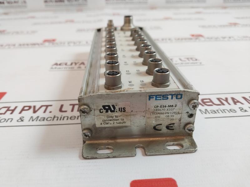 Festo Cp-e16-m8-z Input Module Ip65 T 80C 24Vdc Pn 12816