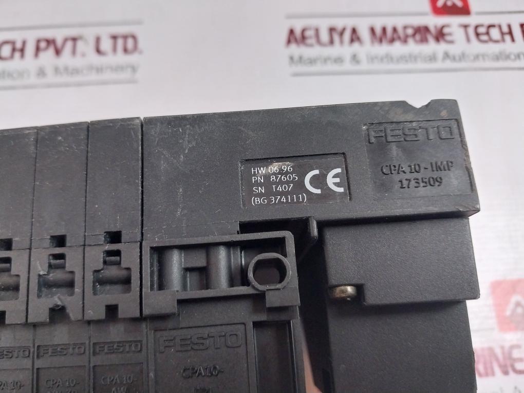 Festo Cpa10-vi Solenoid Valve Assembly 00173520 T941 10 Bar/145 Psi 06.96