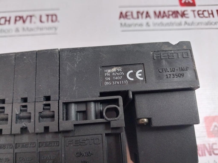 Festo Cpa10-vi Solenoid Valve Assembly 00173520 T941 10 Bar/145 Psi 06.96