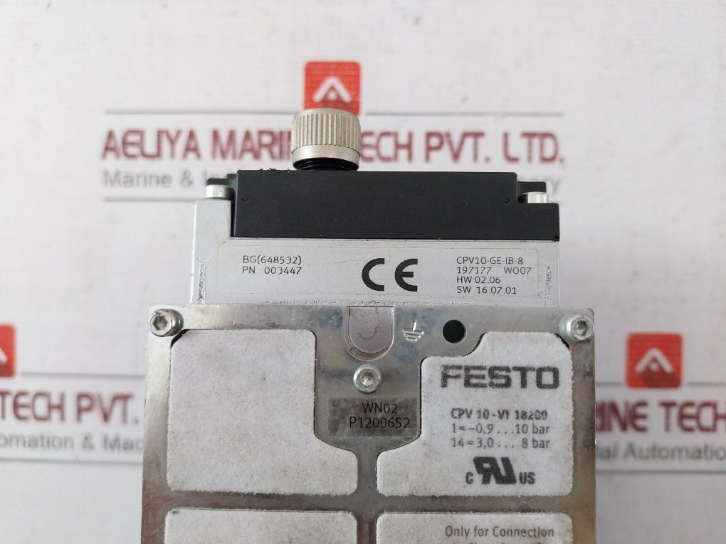 Festo Cpv10-ge-ib-8 Valve Terminal Cpv10-v1 18200 003447 Ip65 -5 C Ta +50 C
