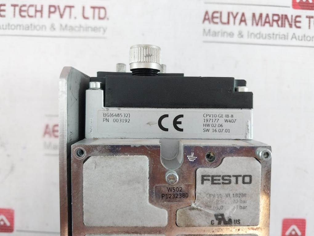 Festo Cpv10-ge-ib-8 Valve Terminal Ip65 Sw 16.07.01 Hw 02.06 Cpv10-vi 18200