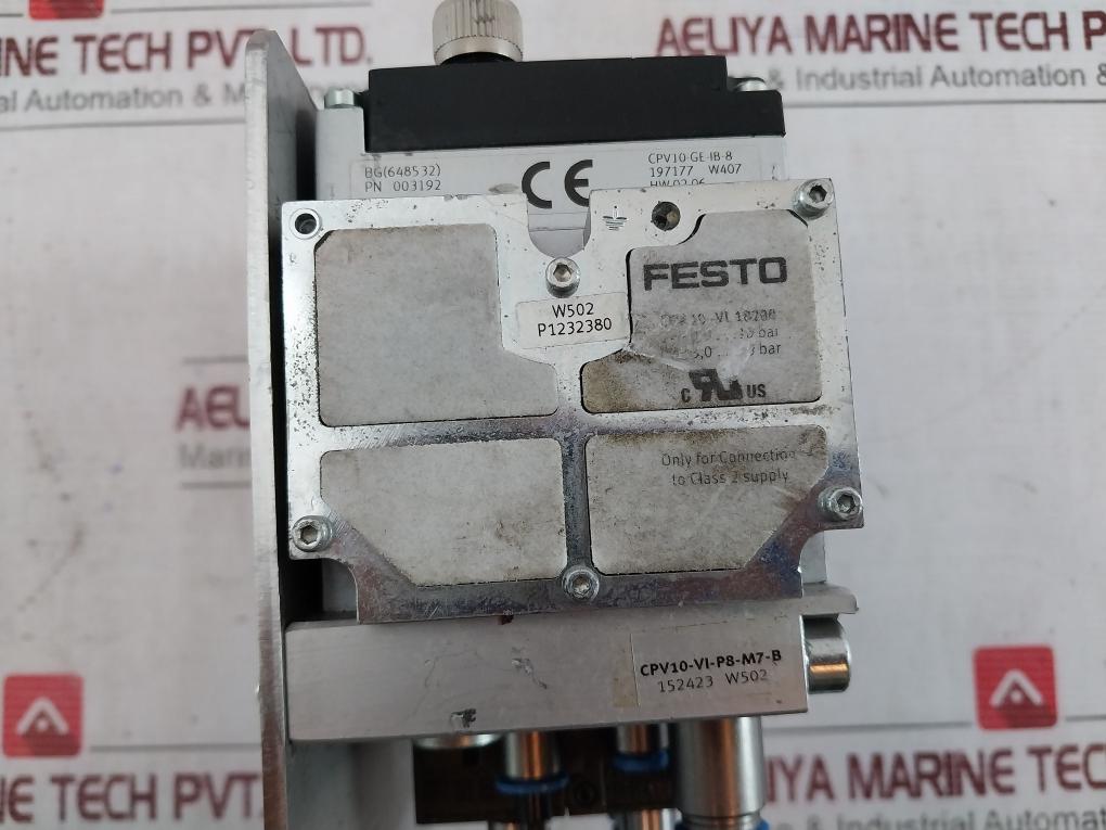 Festo Cpv10-ge-ib-8 Valve Terminal Ip65 Sw 16.07.01 Hw 02.06 Cpv10-vi 18200