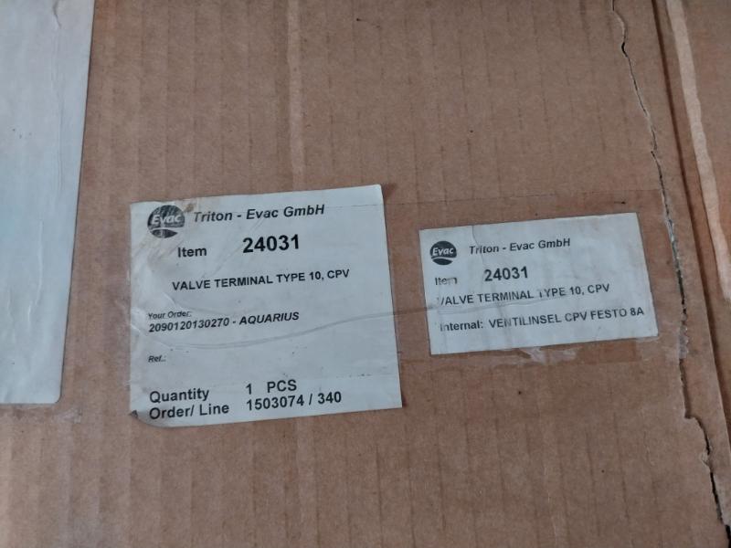 Festo Cpv10-ge-mp-8 Valve Terminal 24V Dc, 0.46W/Coil 00018624