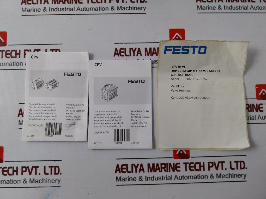 Festo Cpv10-vi Valve Terminal 24V Dc Control Unit