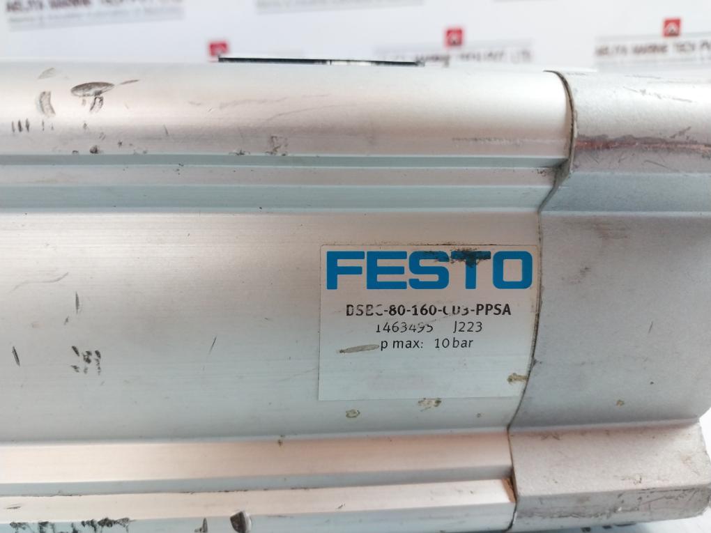 Festo DSBC-80-160-CD3-PPSA Rod End Bearing Pneumatic Cylinder VBQF-U-G18-E