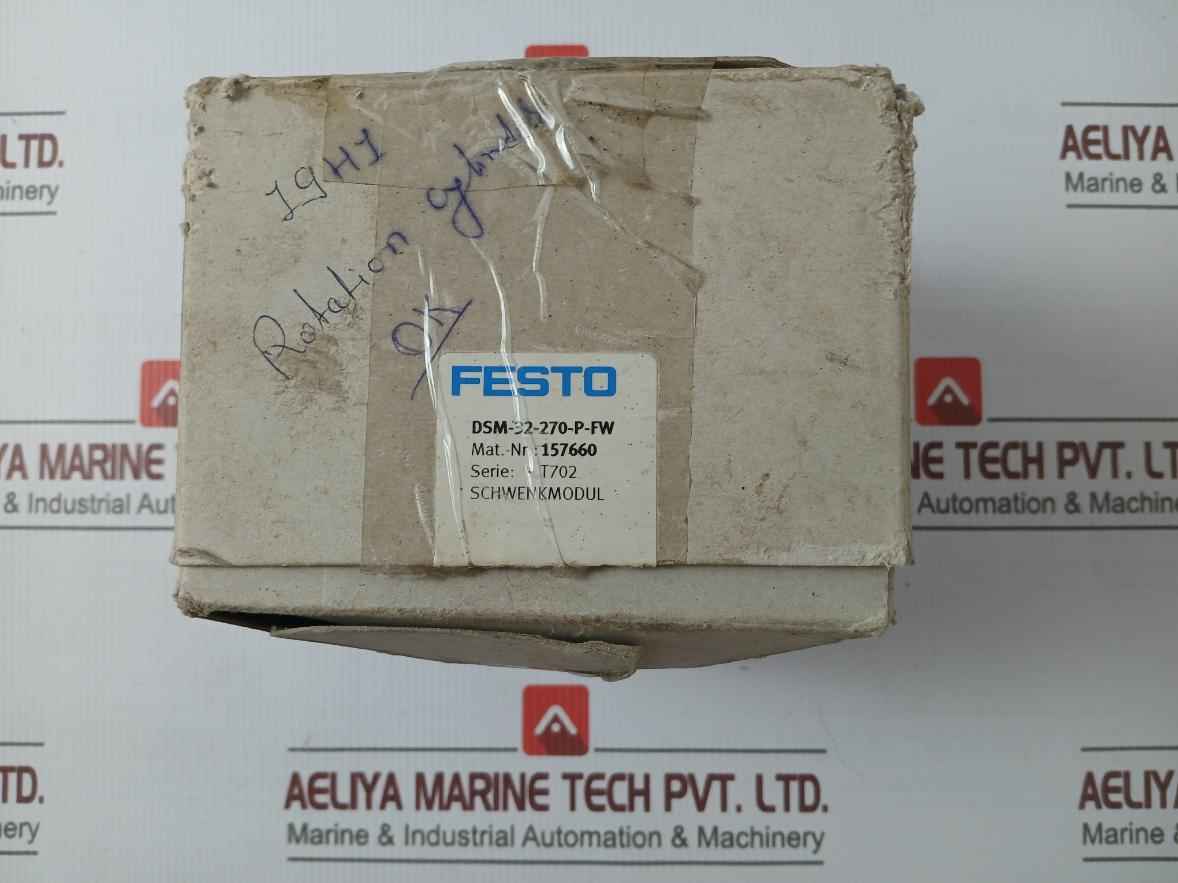 Festo Dsm-32-270-p-fw Pneumatic Swivel Module S602 10Bar/145 Psi