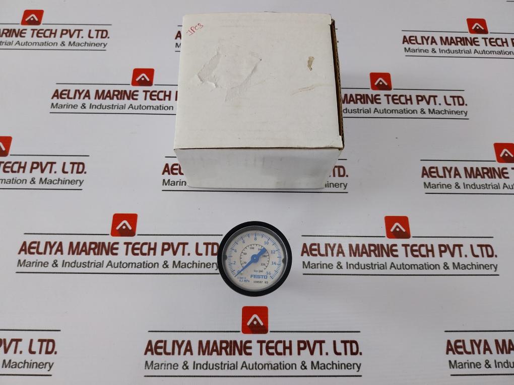 Festo Fma Din En 837-1 159597 H3 Flanged Pressure Gauge 0-16 Bar 0-232 Psi