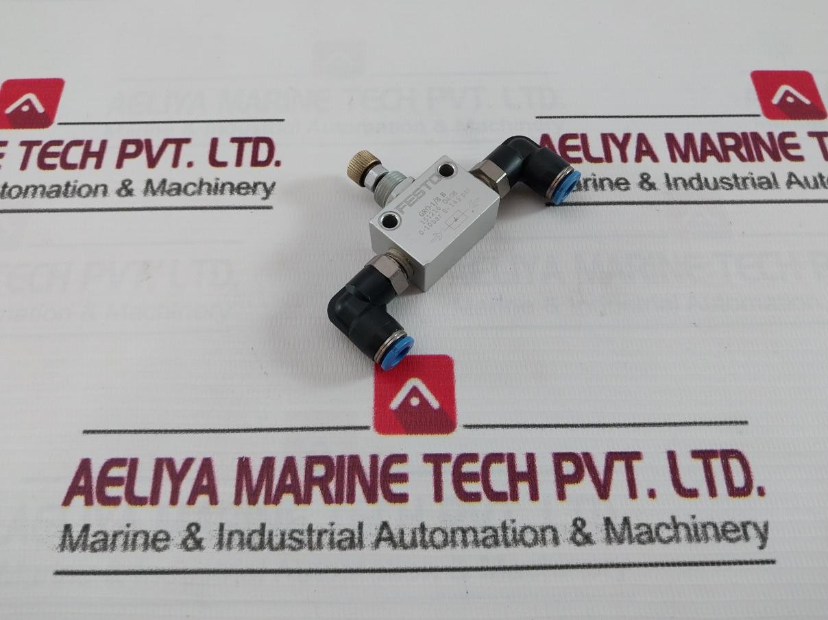 Festo Gro-1/8 B One-way Flow Control Valve 0-10Bar 0-145 Psi