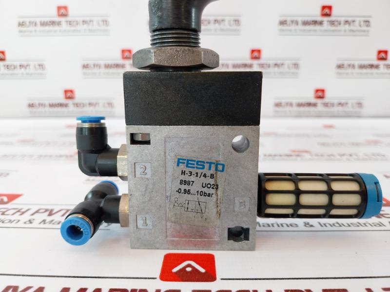 Festo H-3-1/4-b Pneumatic Hand Lever Valve -0.95…10 Bar