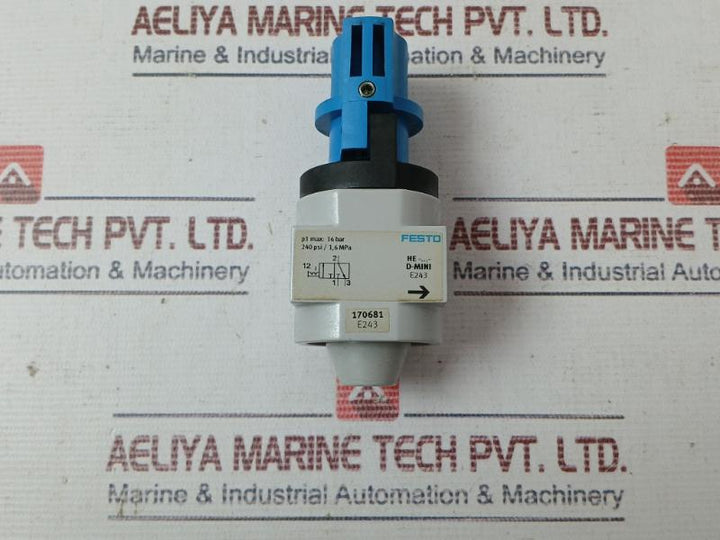 Festo He-…-d-mini On/Off Valve 240Psi/1,6 Mpa 16Bar E243