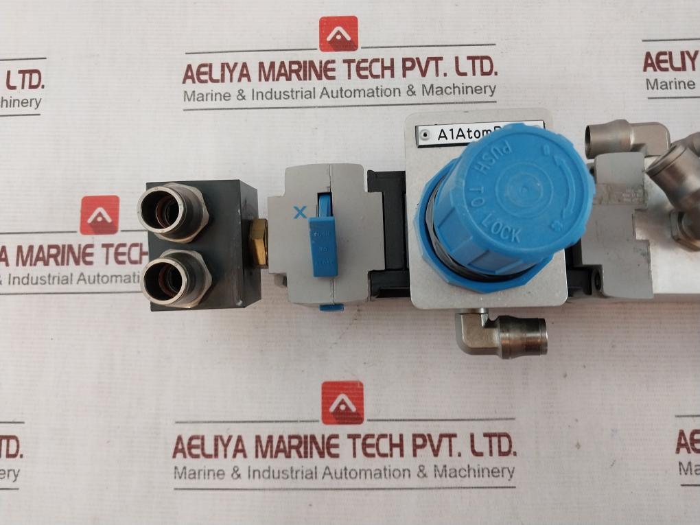 Festo Hea?M2?G1/2 Pneumatic Service?Unit Assy Air Prep Manifold Ms4?Lrb Pev?1/4A