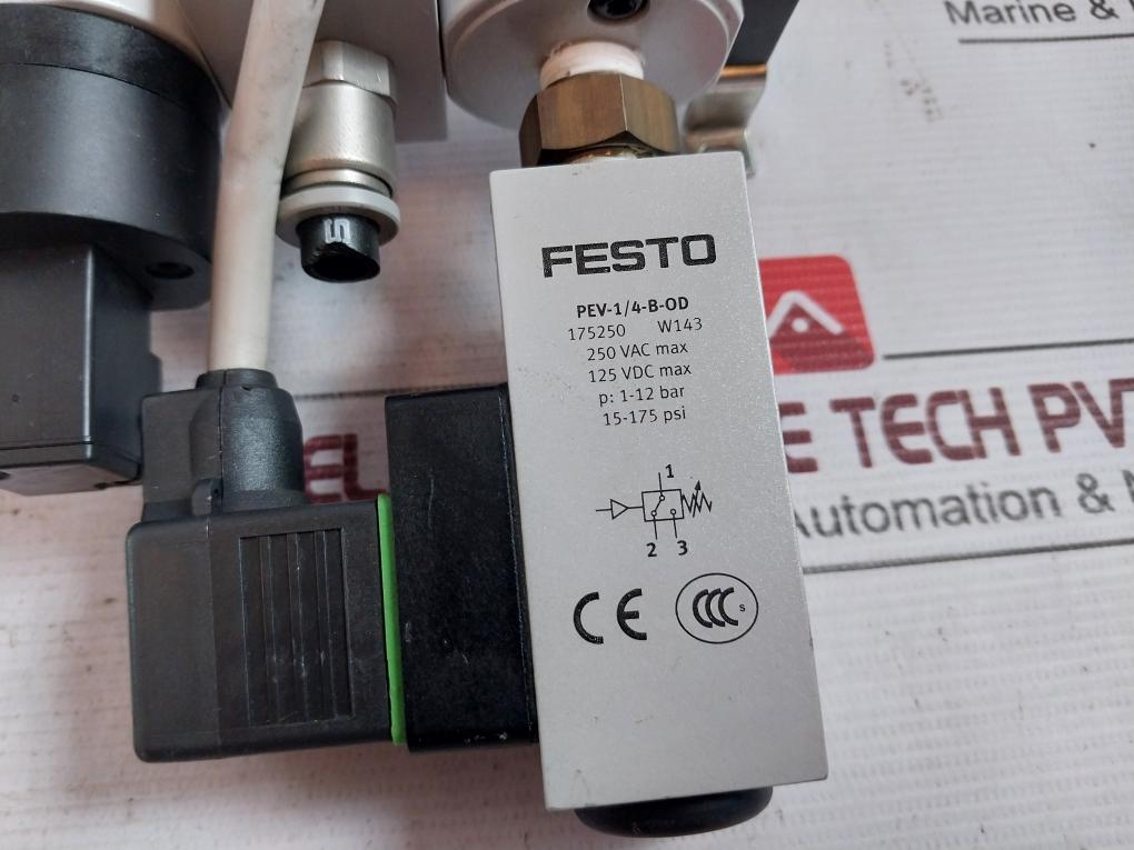 Festo Hee-d-mini-24 Air Preparation Unit 19-26.4V Dc 2.5W Ip00/65 36Psi/0,25Mpa